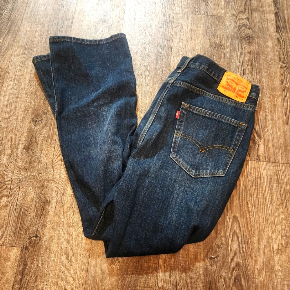 Levi 527 Slim Boot Cut 34x32 Dark Wash Jeans